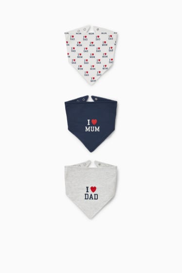 Unisex - Paquet de 3 - mocador triangular - blau fosc