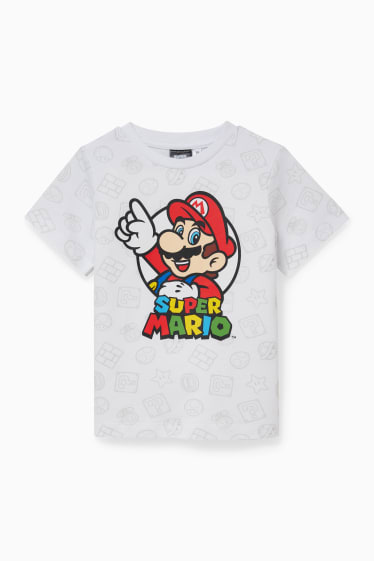 Children Boys - Super Mario - short sleeve T-shirt - white