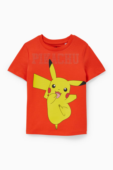 Dzieci chłopcy - Pokemon - koszulka z krótkim rękawem - pomarańczowy