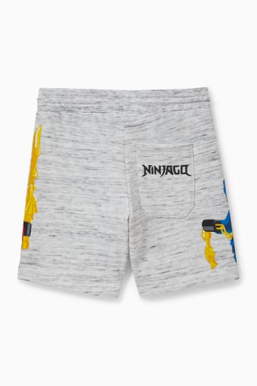 Enfants - Lego Ninjago - bermudas en molleton - gris clair chiné