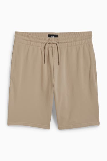 Hommes - Short en molleton - beige