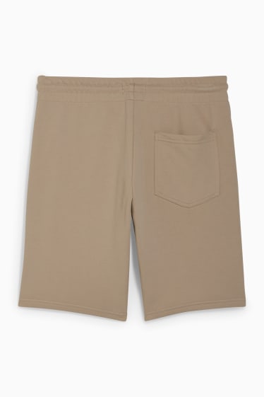 Hommes - Short en molleton - beige