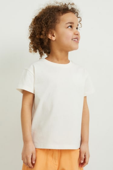 Kinderen - Set van 2 - T-shirt - wit / groen