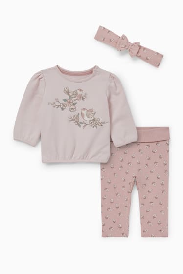 Neonate - Completo neonati - 3 pezzi - rosa