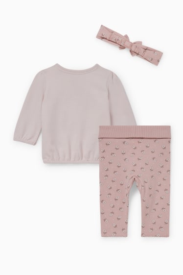 Bébés - Ensemble bébé - 3 pièces - rose