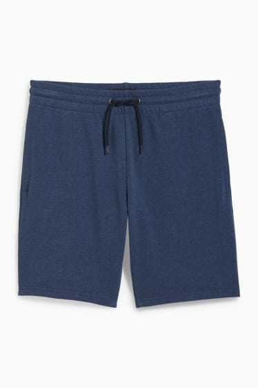 Uomo - Shorts di felpa - blu scuro-melange