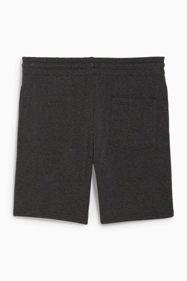 Men - Sweat shorts - black-melange