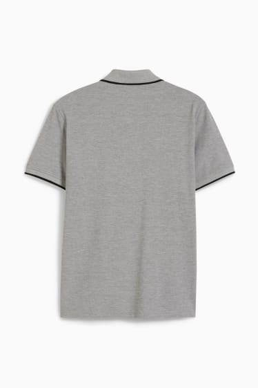 Mężczyźni - Koszulka polo - szary-melanż