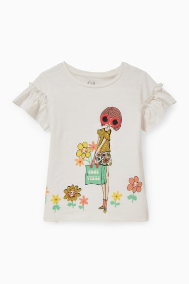 Bambine - T-shirt - bianco crema
