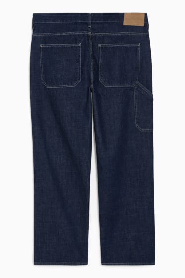 Men - Relaxed jeans - with hemp fibres - denim-dark blue