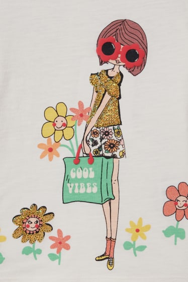 Bambine - T-shirt - bianco crema
