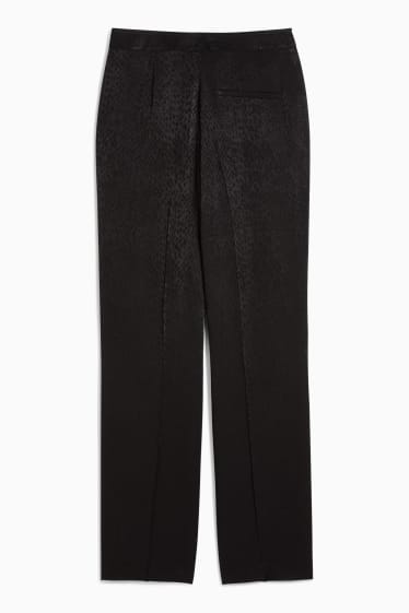 Mujer - Pantalón de tela - high waist - wide leg - negro