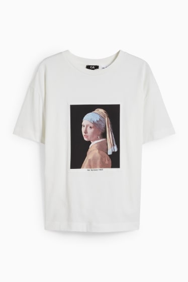 Dames - T-shirt - Vermeer - crème wit