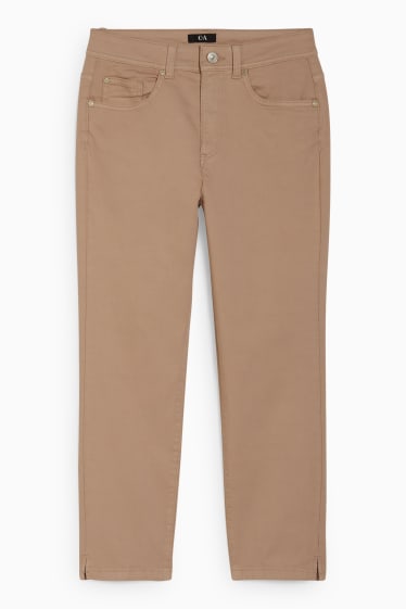 Donna - Pantaloni - vita media - skinny fit - beige