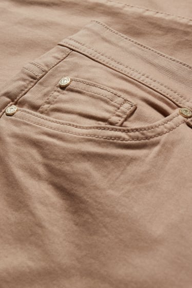 Donna - Pantaloni - vita media - skinny fit - beige