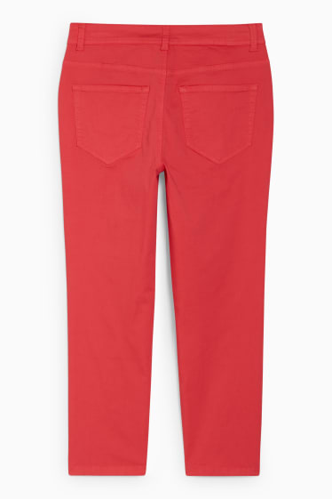 Women - Trousers - mid-rise waist - skinny fit - pink