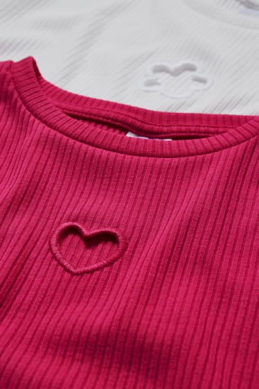 Enfants - Coupe ample - lot de 2 - T-shirts - rose