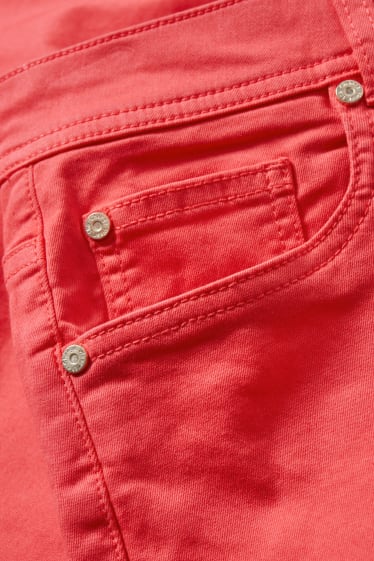 Dámské - Kalhoty - mid waist - skinny fit - růžová