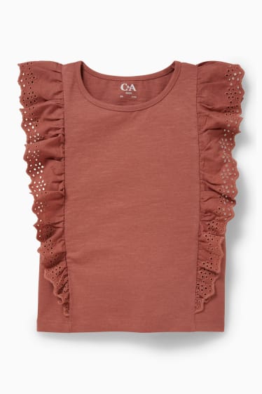 Kinderen: meisjes - T-shirt - bruin