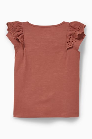 Kinderen: meisjes - T-shirt - bruin
