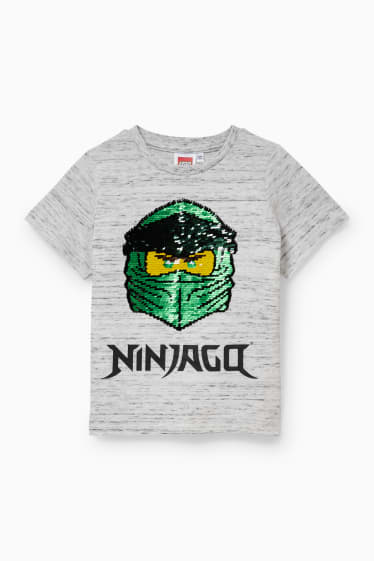 Enfants garçons - Lego Ninjago - haut à manches courtes - gris clair chiné