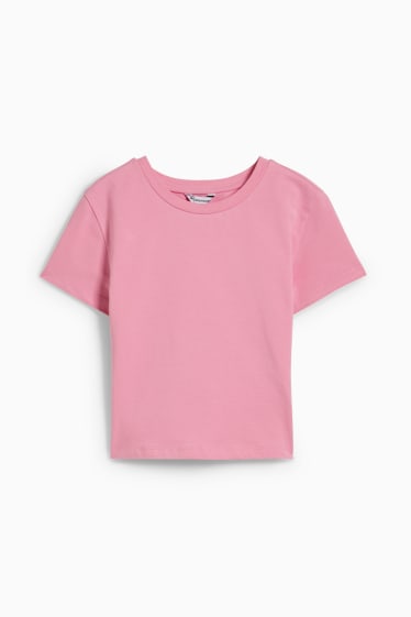Nastolatki - CLOCKHOUSE - krótki T-shirt - różowy
