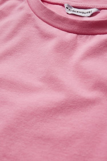 Mujer - CLOCKHOUSE - camiseta crop - fucsia