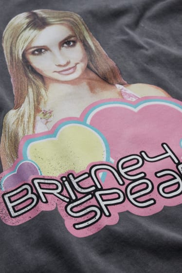 Donna - CLOCKHOUSE - t-shirt - Britney Spears - grigio