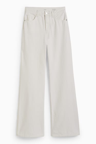 Donna - Loose fit jeans - vita alta - bianco crema