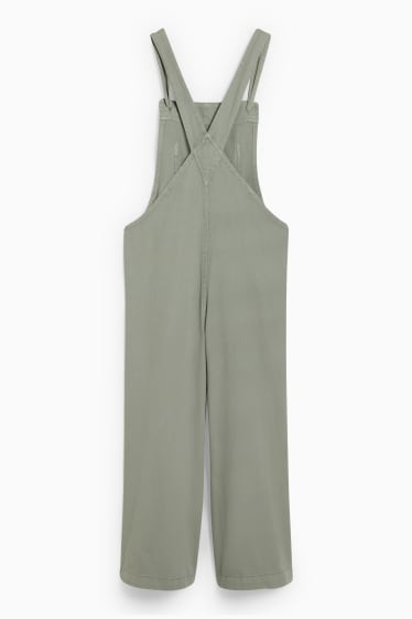 Dona - CLOCKHOUSE - pantalons de peto - wide leg - verd clar