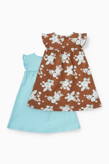 Bébés - Lot de 2 - robes pour bébé - turquoise clair