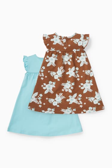 Baby Mädchen - Multipack 2er - Baby-Kleid - helltürkis