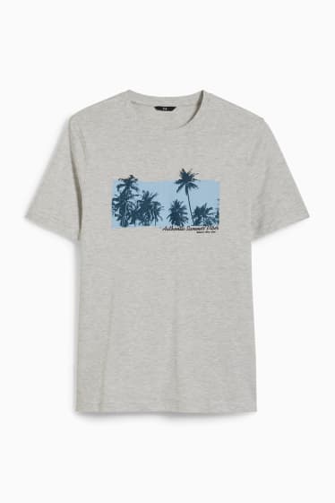 Hommes - T-shirt - gris clair chiné