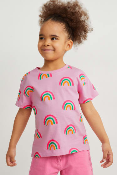 Children - Multipack of 5 - short sleeve T-shirt - pink