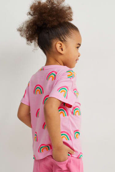 Kinder - Multipack 5er - Kurzarmshirt - pink