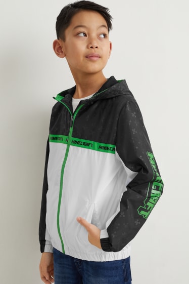 Bambini - Minecraft - giacca con cappuccio - nero