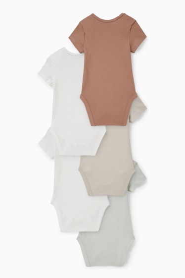 Unisex - Multipack 5er - Baby-Body - weiß