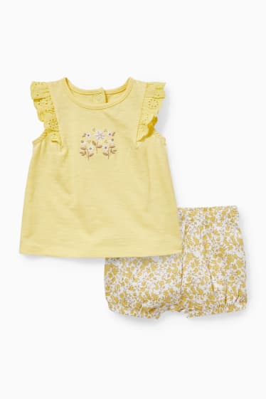 Babys - Erstlingsoutfit - 2 teilig - gelb