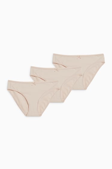 Femmes - Lot de 3 - culottes - beige clair