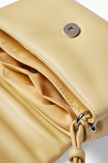 Femmes - Petit sac à bandoulière - synthétique - jaune clair