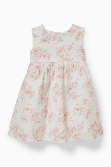 Bébés - Ensemble bébé - 2 pièces - à fleurs - blanc crème