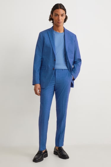 Hommes - Pantalon de costume - slim fit - LYCRA® - bleu