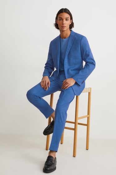 Hommes - Veste de costume - slim fit - LYCRA® - bleu