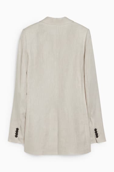 Donna - Blazer di lino business - regular fit - beige chiaro