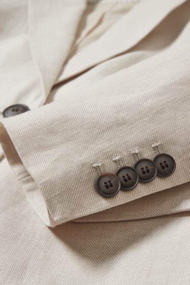 Donna - Blazer di lino business - regular fit - beige chiaro