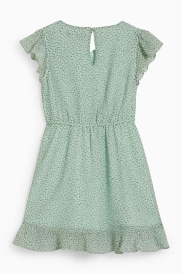 Children - Dress - patterned - mint green