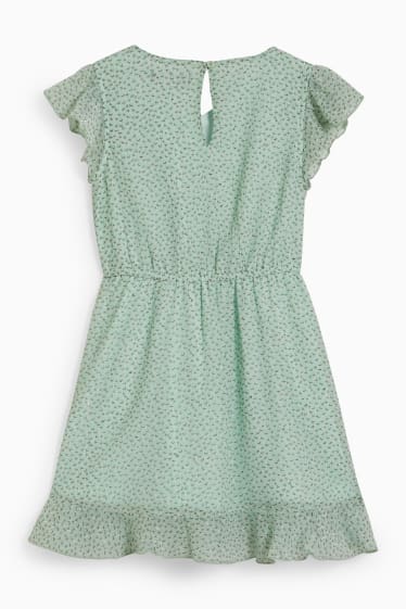 Enfants - Robe - à motif - vert menthe