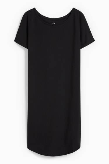 Dámské - Tričkové šaty basic - černá