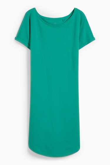 Donna - Vestito a t-shirt basic - verde
