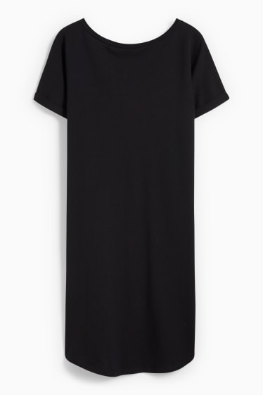 Mujer - Vestido básico estilo camiseta - negro